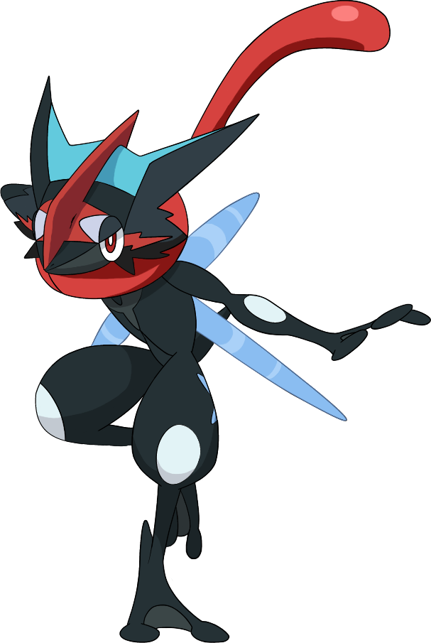 Greninja Transparent Ash Form - Greninja Transparent Ash Form (607x905)