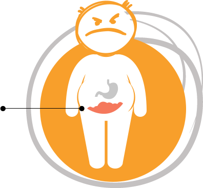 Stomach Vector Heartburn - Stomach Vector Heartburn (396x367)