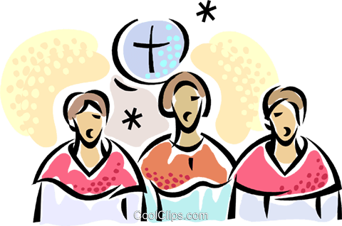 Choir Singing Royalty Free Vector Clip Art Illustration - Choir Singing Royalty Free Vector Clip Art Illustration (480x318)