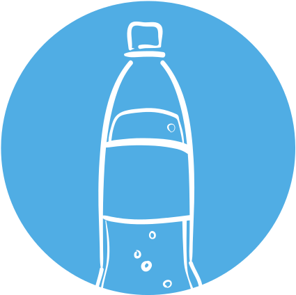 Silhouette Soda Bottle Bubbles Blue Circle - Silhouette Soda Bottle Bubbles Blue Circle (550x550)