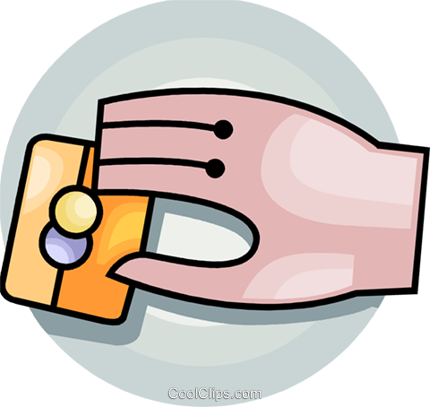Hand And Credit Card Royalty Free Vector Clip Art Illustration - Hand And Credit Card Royalty Free Vector Clip Art Illustration (480x454)