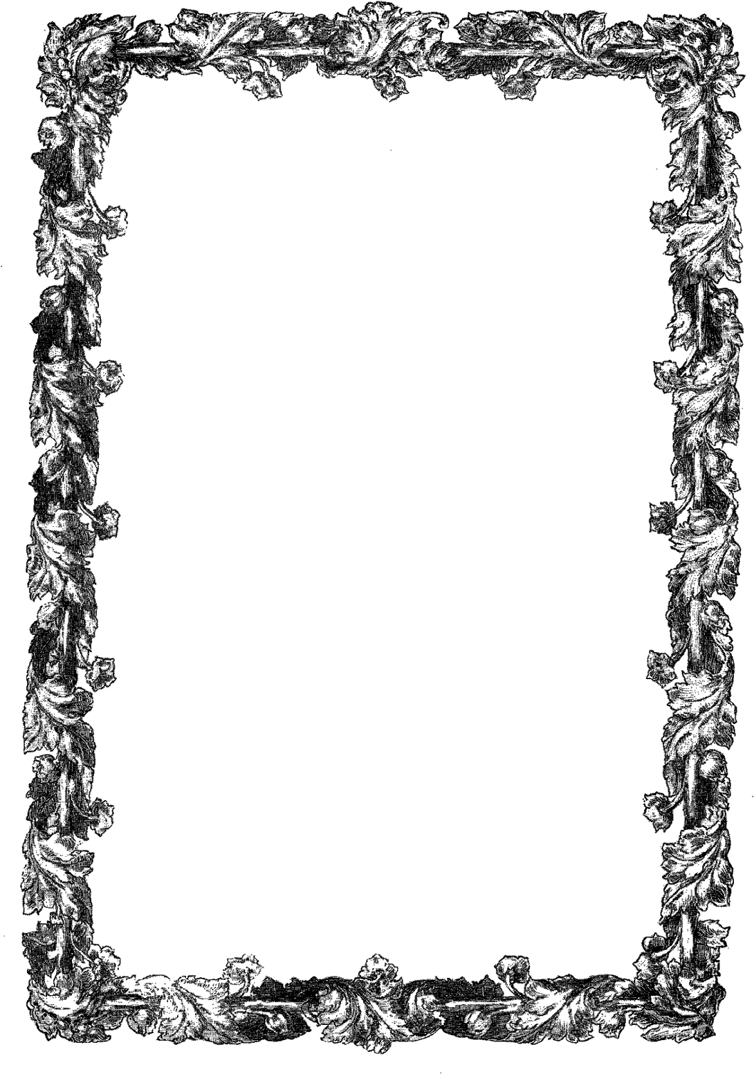 The Third Digital Frame Clip Art Has A Classic, Botanical - The Third Digital Frame Clip Art Has A Classic, Botanical (1133x1600)