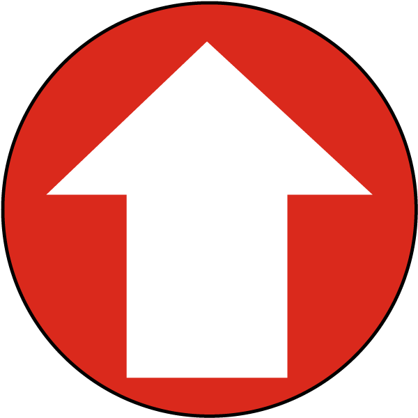Directional Arrow Floor Sign - Directional Arrow Floor Sign (600x600)