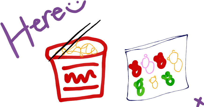 Cup Noodles And Gummy Bears - Cup Noodles And Gummy Bears (880x484)