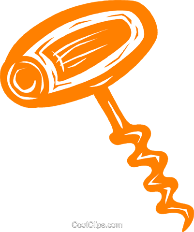 Corkscrews Royalty Free Vector Clip Art Illustration - Corkscrews Royalty Free Vector Clip Art Illustration (401x480)