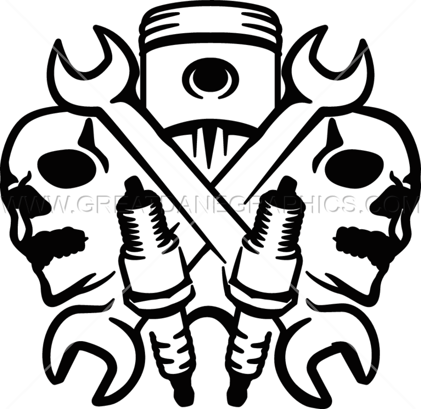 Clipart Skull Mechanic - Clipart Skull Mechanic (825x801)