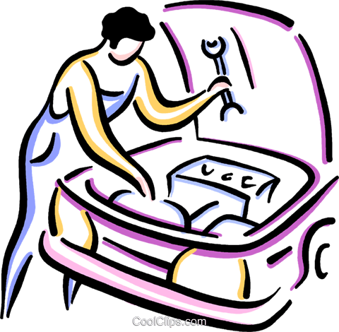 Auto Mechanics Royalty Free Vector Clip Art Illustration - Auto Mechanics Royalty Free Vector Clip Art Illustration (480x470)