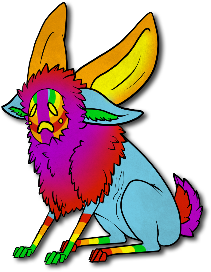 Rainbow Lepokater Adoptable 80points Open By Trollcreak-adopts - Rainbow Lepokater Adoptable 80points Open By Trollcreak-adopts (718x907)