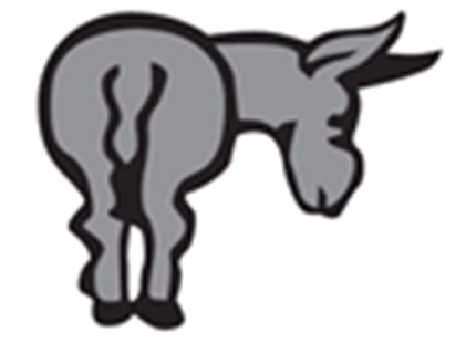 Banner Black And White Donkey Butt - Banner Black And White Donkey Butt (420x420)