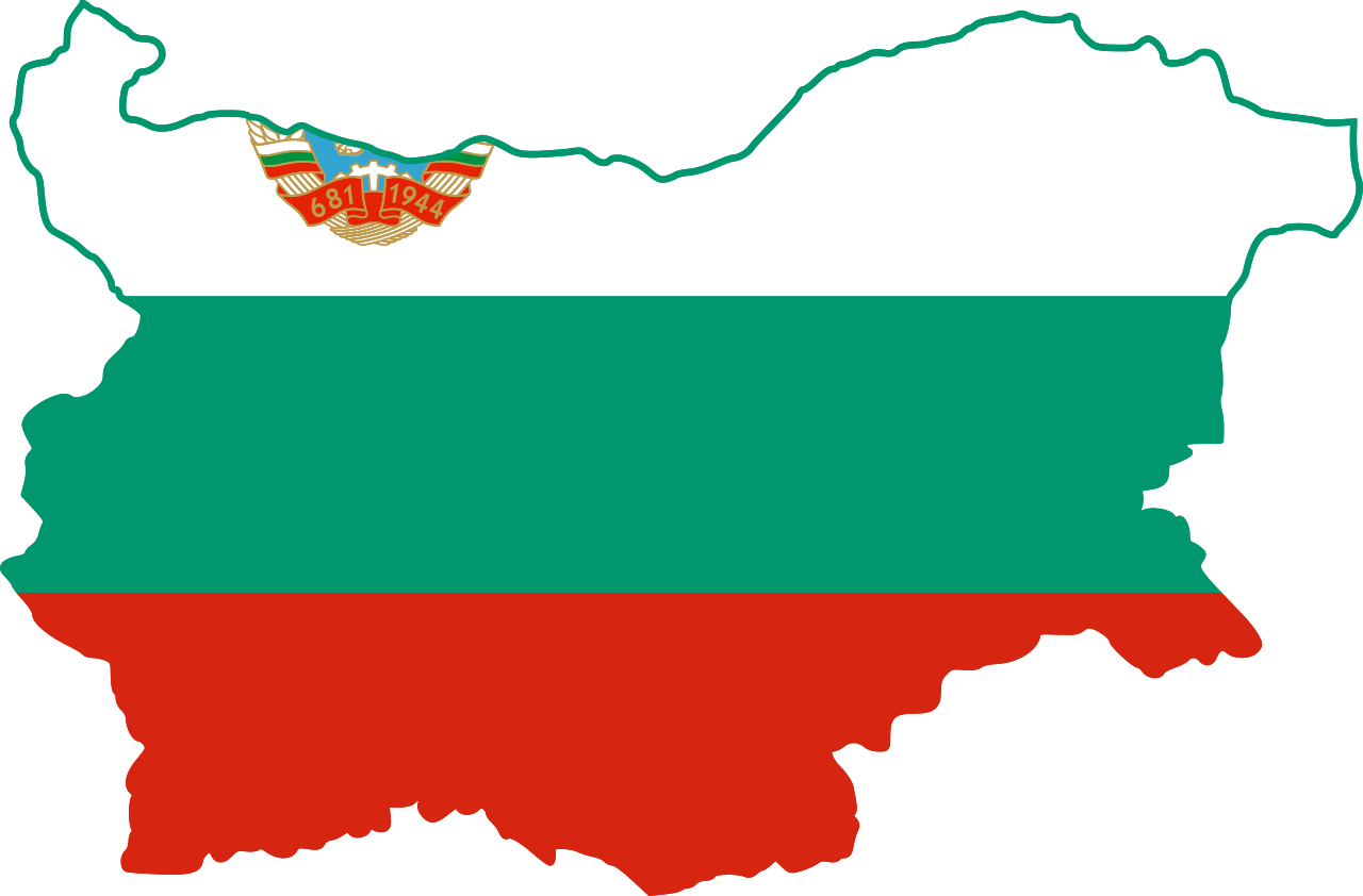 Flag Map Of Bulgaria - Flag Map Of Bulgaria (1280x842)