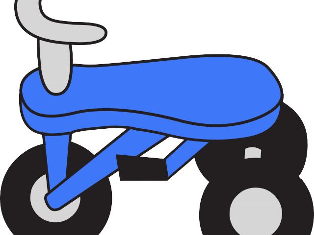 Blue Clipart Tricycle - Blue Clipart Tricycle (640x480)