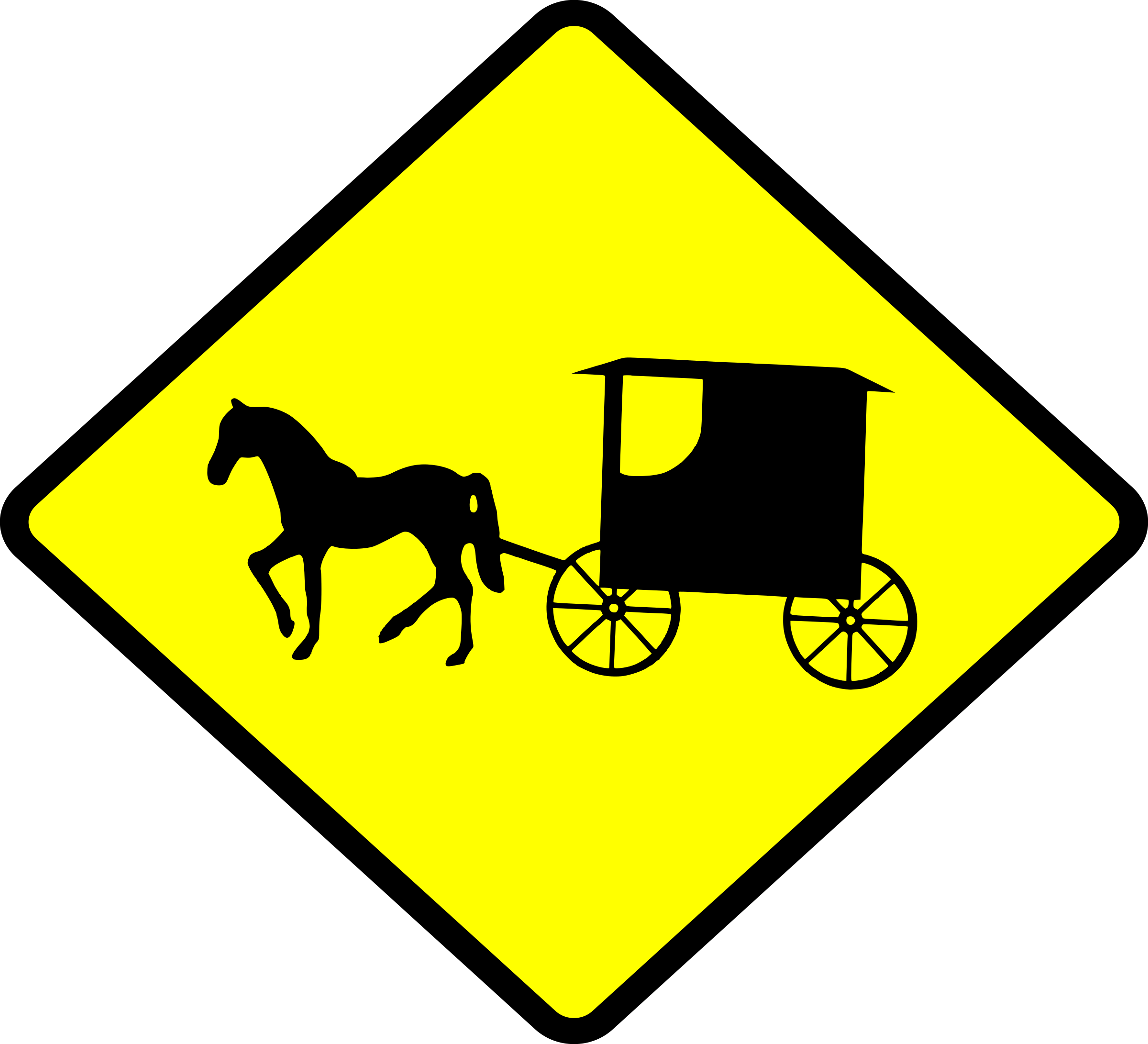 Amish Buggies - Slow Signs For Traffic (2400x2182)