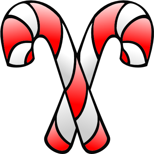 Candy Cane Clip Art - Candy Canes Clip Art (500x500)