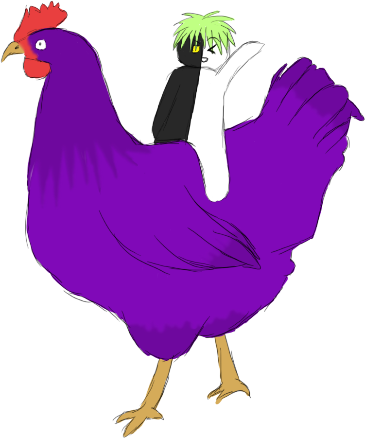 Purple Clipart Chicken - Chicken Purple (774x906)