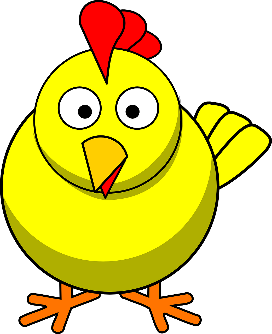 Baby Chicken Clip Art At Vector Clip Art - Cute Chicken Clipart (1041x1280)