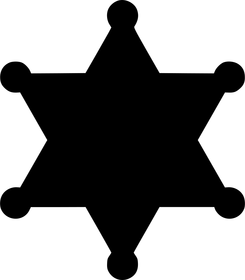 Sheriff Badge Star Law Enforcement Police Comments - Jesus Silhouette Png (858x980)