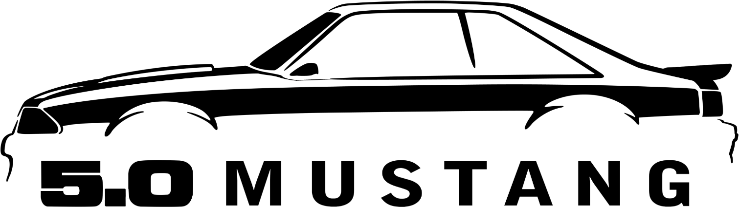 1987-93 Ford Mustang Fox Body - Fox Body Mustang Outline (1600x512)