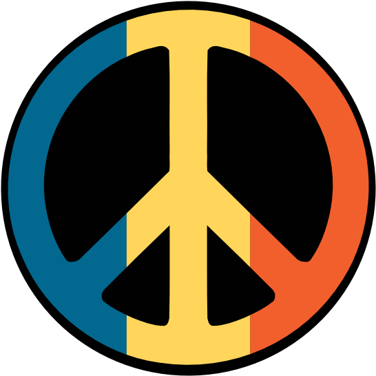 Romania Peace Symbol Flag 4 555px - Rasta Sticker (1969x1969)
