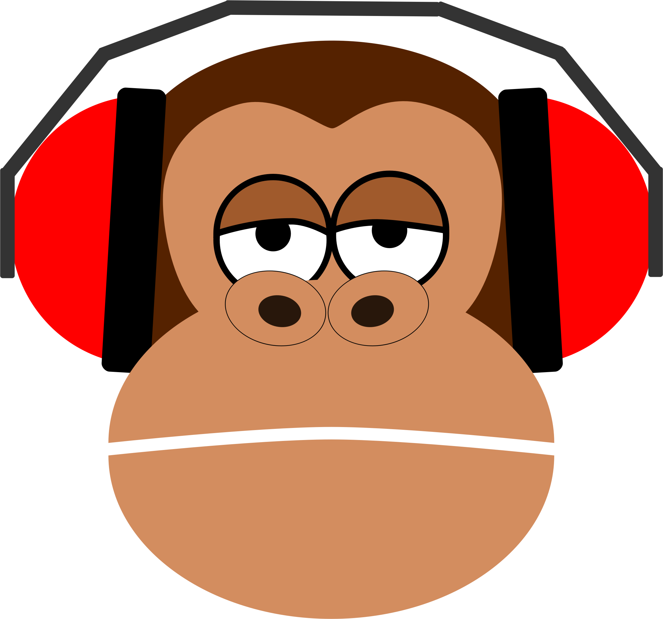 Protection Cliparts Transparent - Monkey Face Shower Curtain (2196x2051)