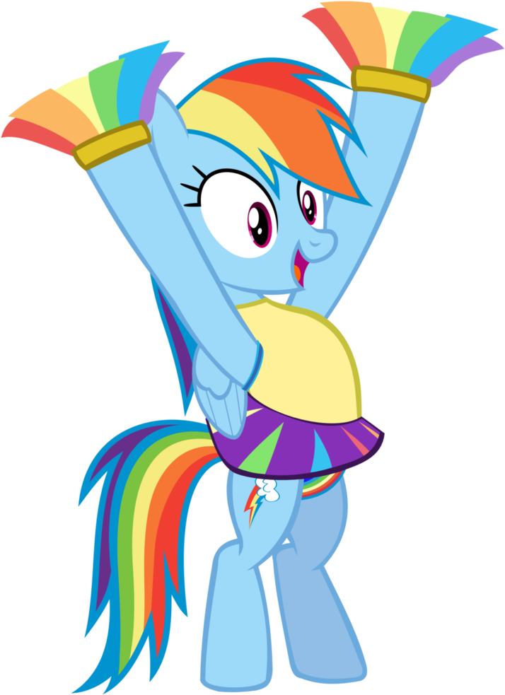 Rainbow Dash Cheerleader By Megarainbowdash2000 - Cartoon (752x1063)