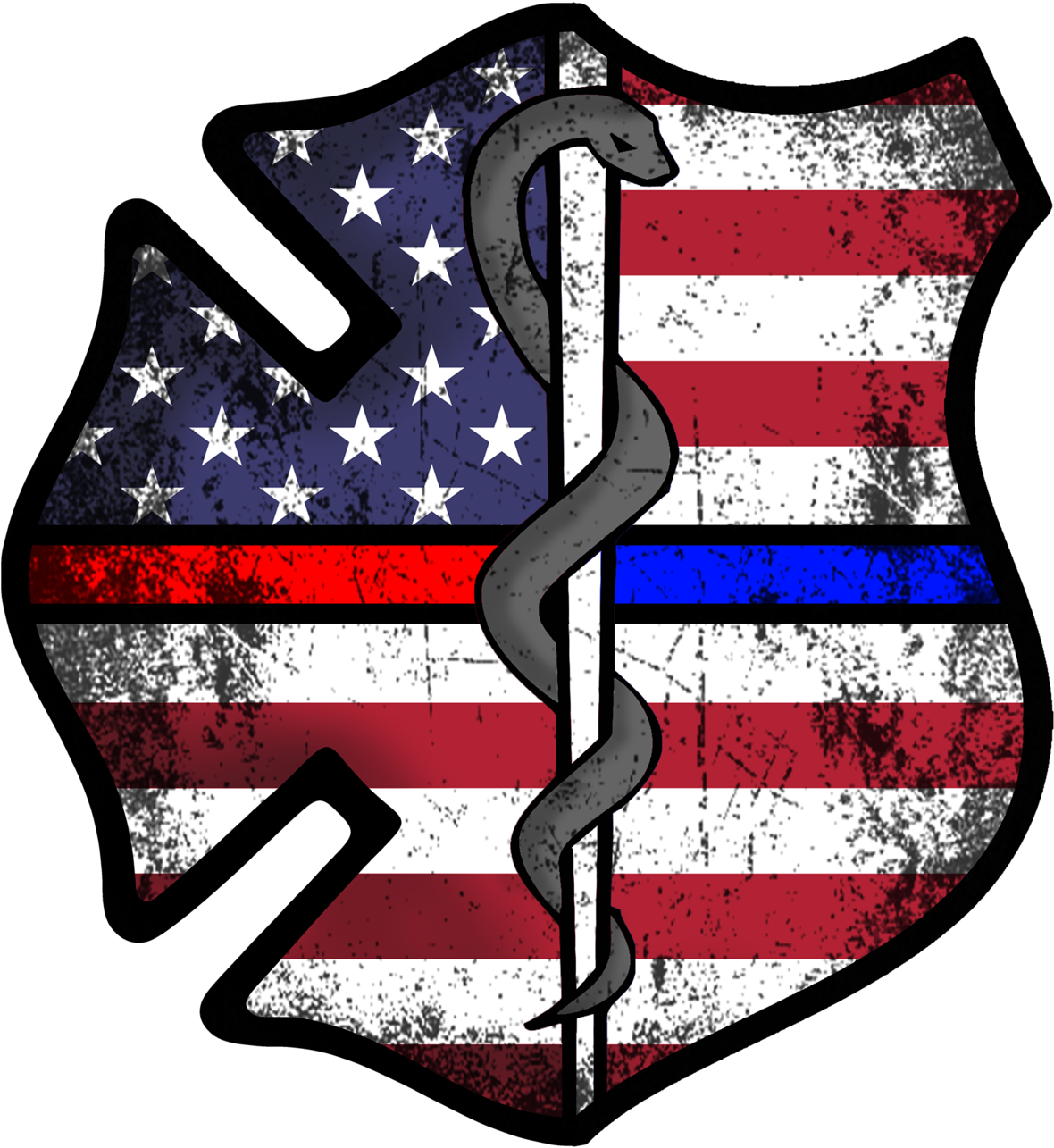 American Fire/ems/police Decal - Police Fire And Ems (1400x1400)