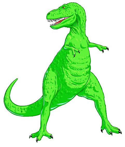 Rex Clip Art Images Free For Commercial Use - Green T Rex Dinosaur (482x567)