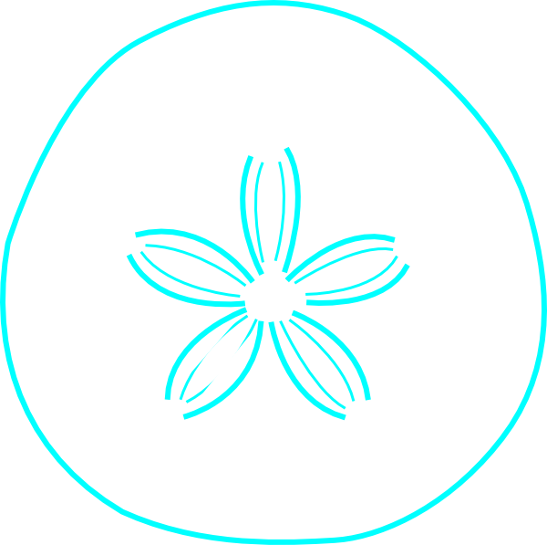Sand Dollar Teal Clip Art - Cfa Institute (600x597)