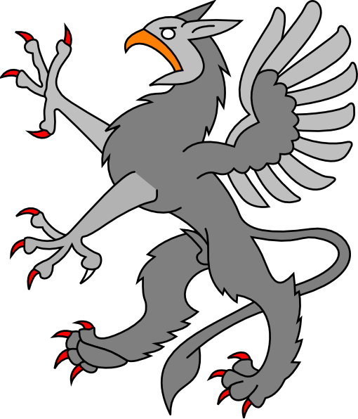 Griffin Grey Clip Art - Griffin Coat Of Arms (510x596)