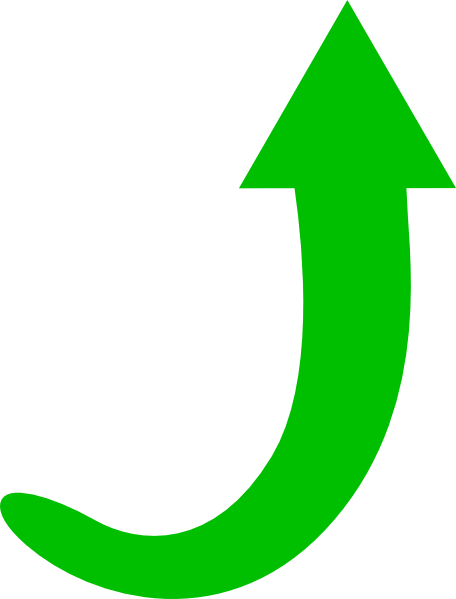 Arrow - Green Up Arrow Clipart (456x599)