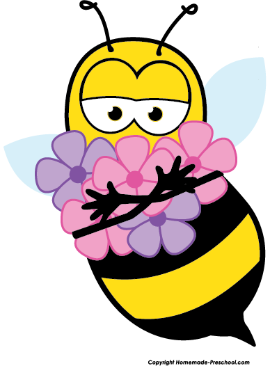 Bumble Bee Clipart Bee Clipart Classroom Clipartclipart - Flowers And Bees Clip Art (388x526)
