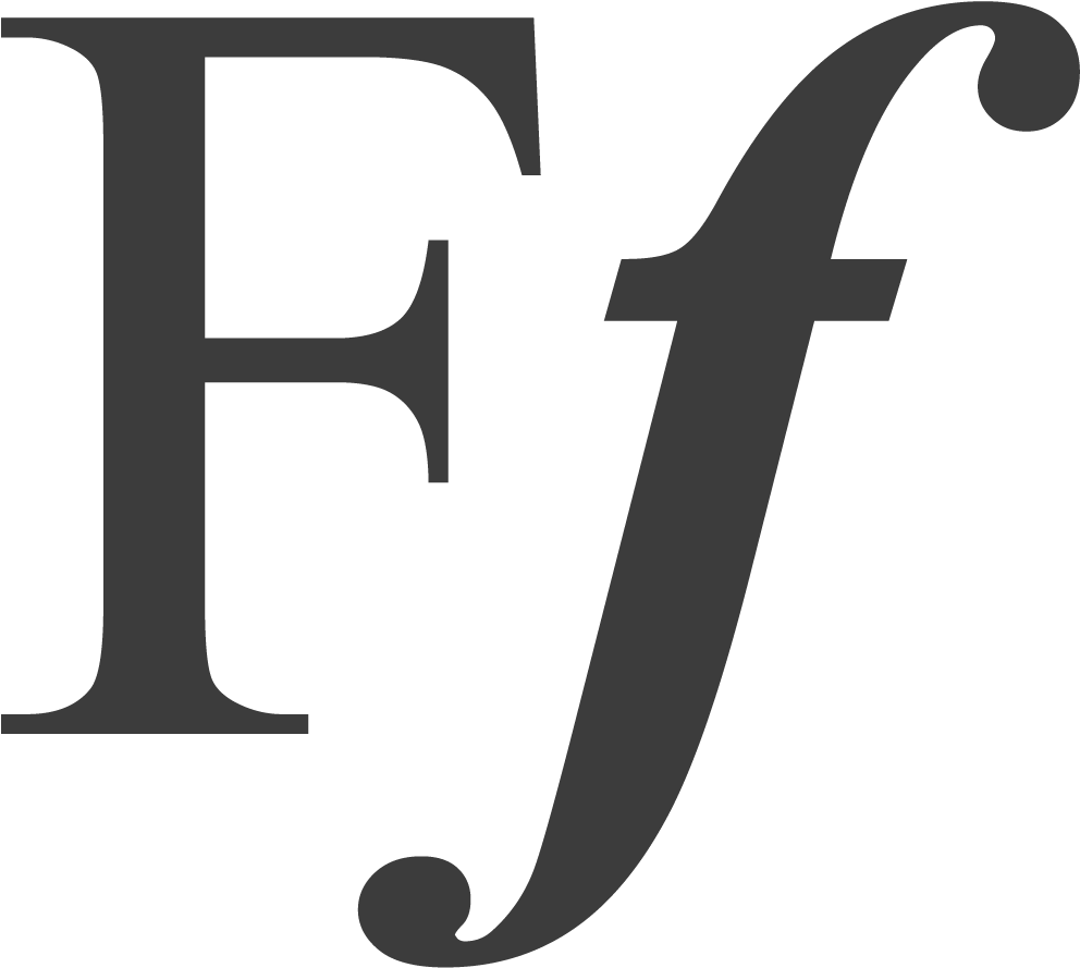 Royalty Free Illustrations For Commercial Use - Monogram - Estate - Gray & Blue - F (12x18 Giclee (1024x1024)