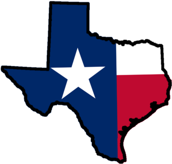 Texas Flag In Texas Shape (400x367)