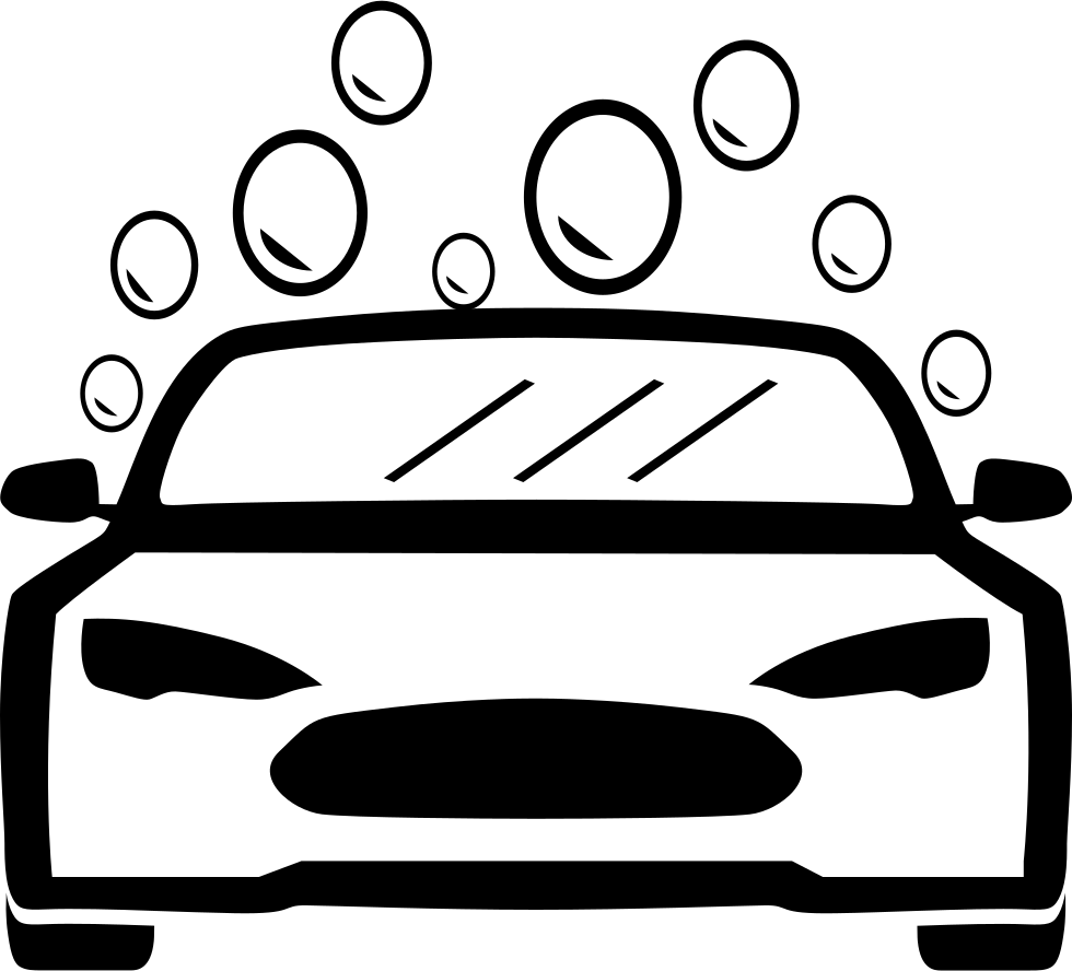 Png File - Car Wash Clipart Black And White (980x888)