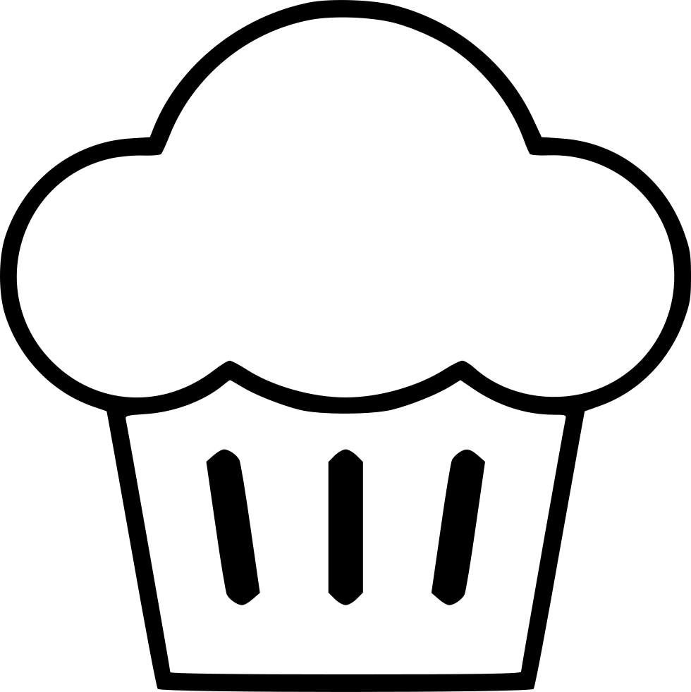 Png File - Muffin Black And White Clipart (980x982)
