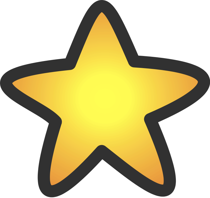 Gold Star Clip Art Download - Paper Star Clipart (800x753)