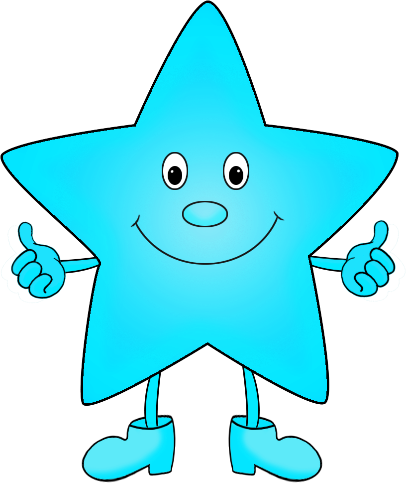Star Clip Art Light Blue - Star With Legs Clipart (945x1067)
