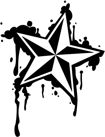 Dripping Nautical Star By Lintastic - Nautical Stars Png (357x471)