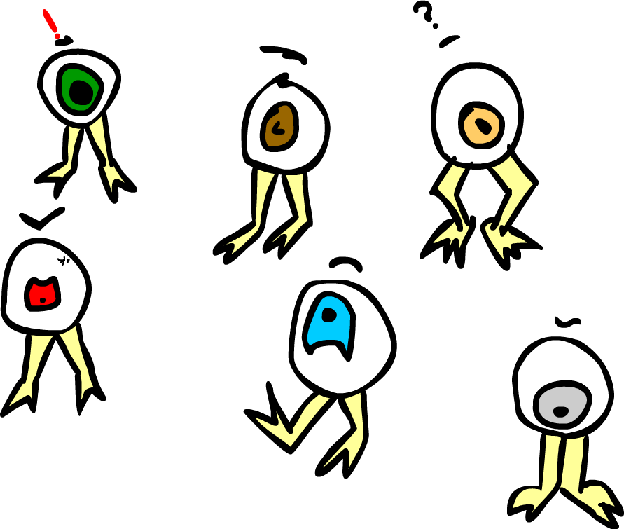 Eyeball Character Emotionthing By Bespe On Clipart - Emotion (891x755)