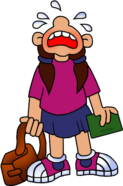 Feelings - Student Crying Clip Art (470x648)