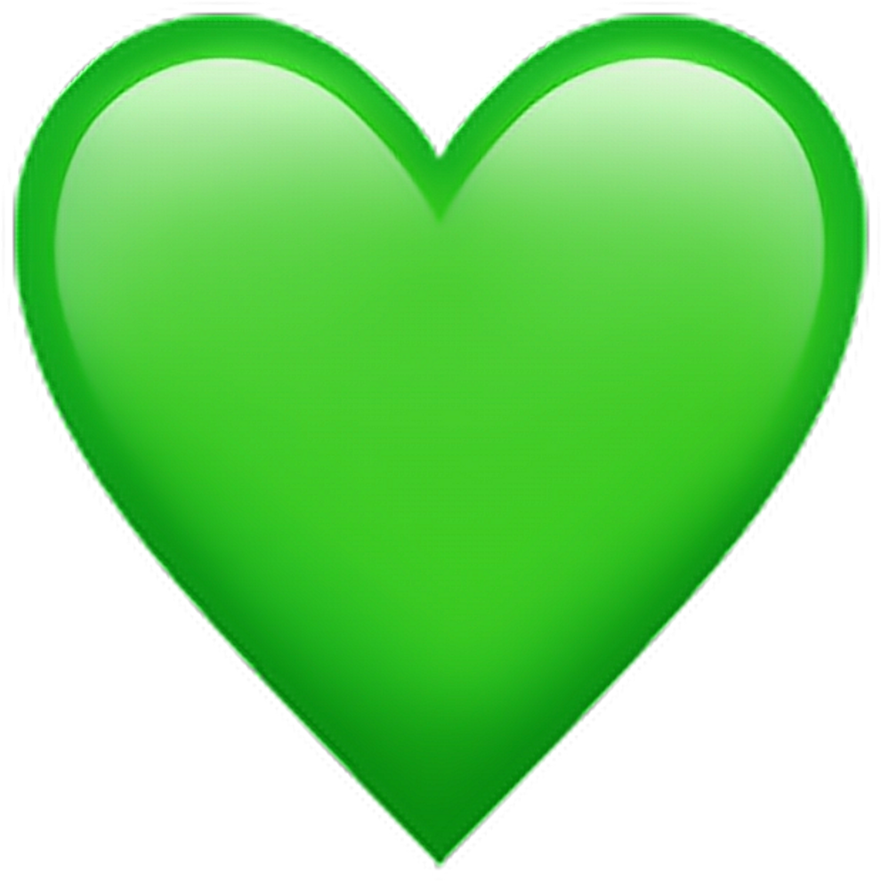 Emotions Emotion Emoji Heart Whatsapp Green - Heart (1024x1024)