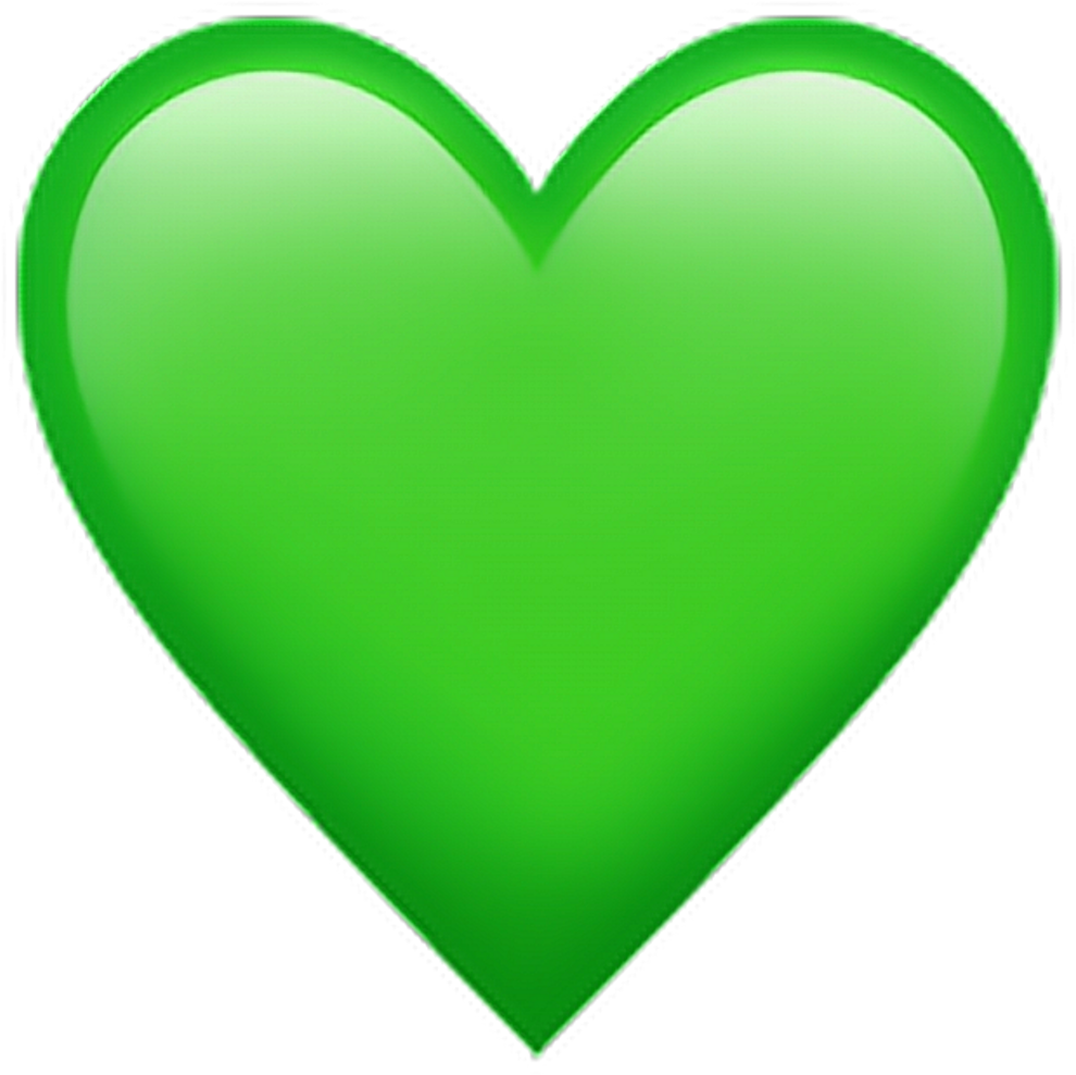 Emotions Emotion Emoji Heart Whatsapp Green - Heart - (1024x1024) Png ...