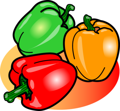 Image - Peppers - Clip Art Bell Peppers (400x370)
