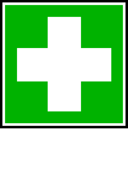 Free Vector Red Cross Clip Art - สัญลักษณ์ ร้าน ขาย ยา (438x594)