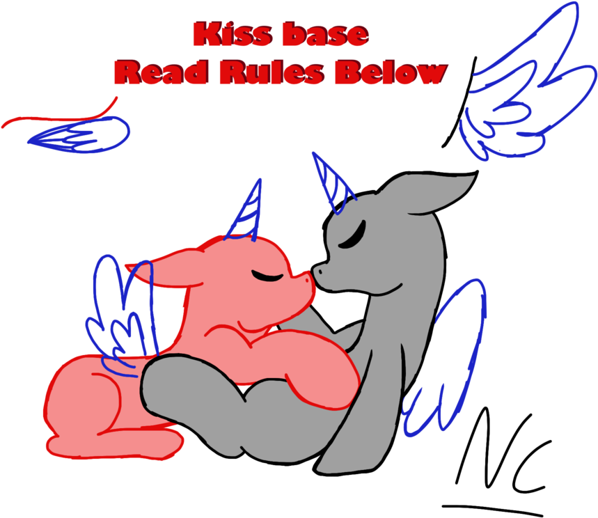 Mlp Kiss Base By 101dragontrainer - Cartoon (1024x768)