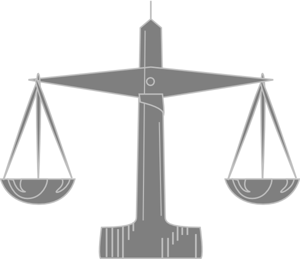 Legal Grey&black Clip Art At Clker - Sign (600x518)