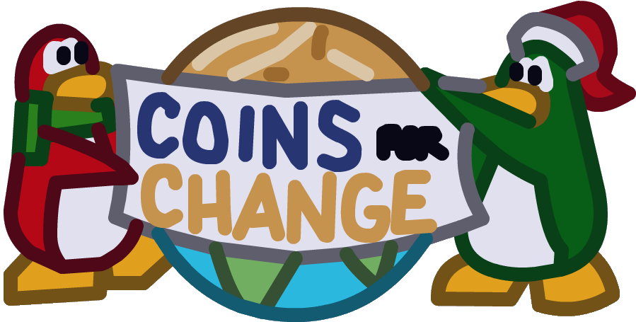Coins For Change Logo Ingame Fixed - Club Penguin Coins For Change (935x460)