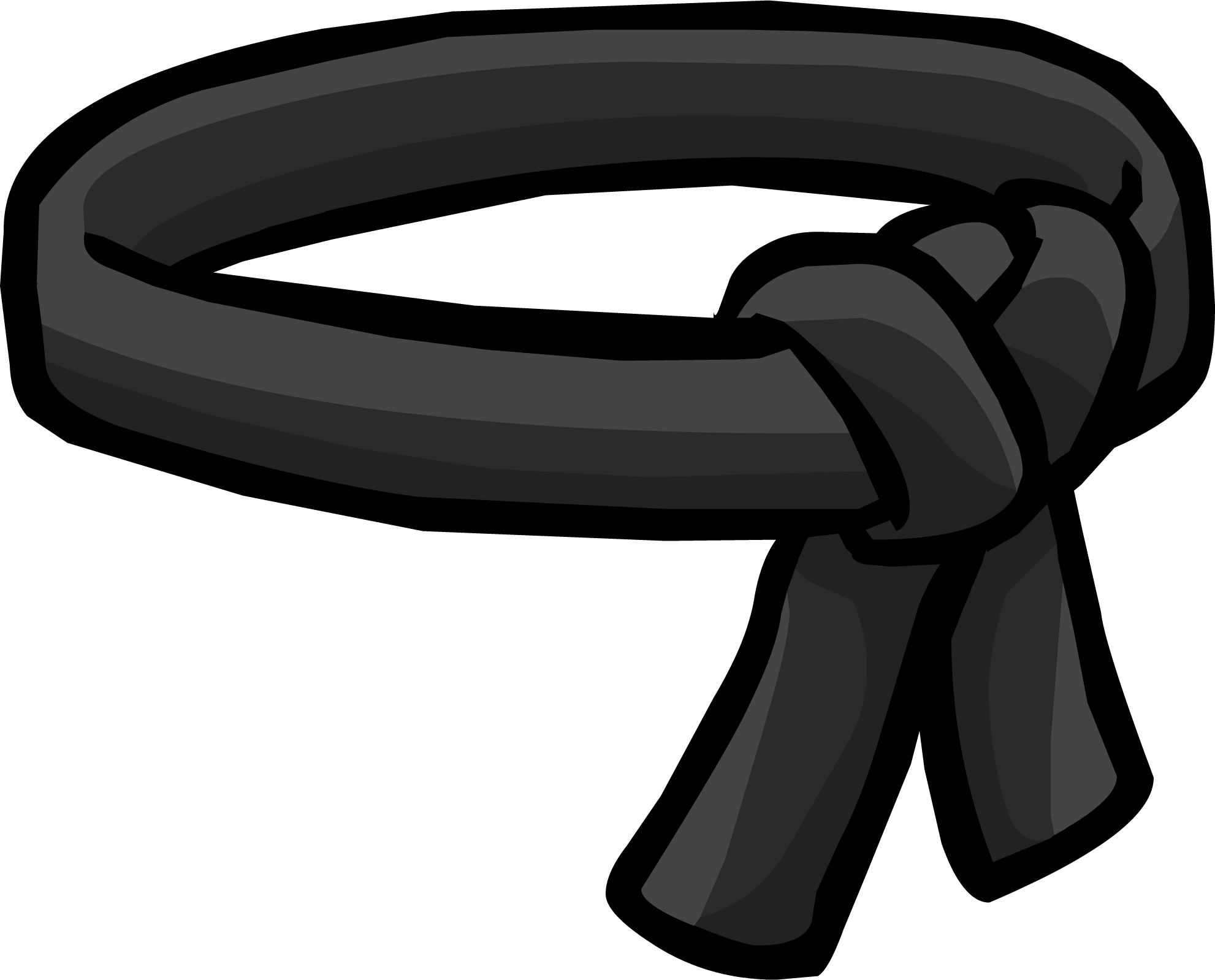 Black Ninja Belt Icon - Club Penguin Black Belt (1982x1599)