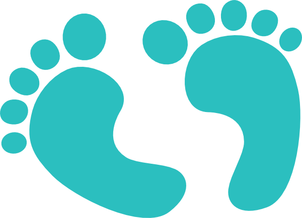 Blue Baby Feet Clip Art - Daddy To Be Baby Onesies (600x434)