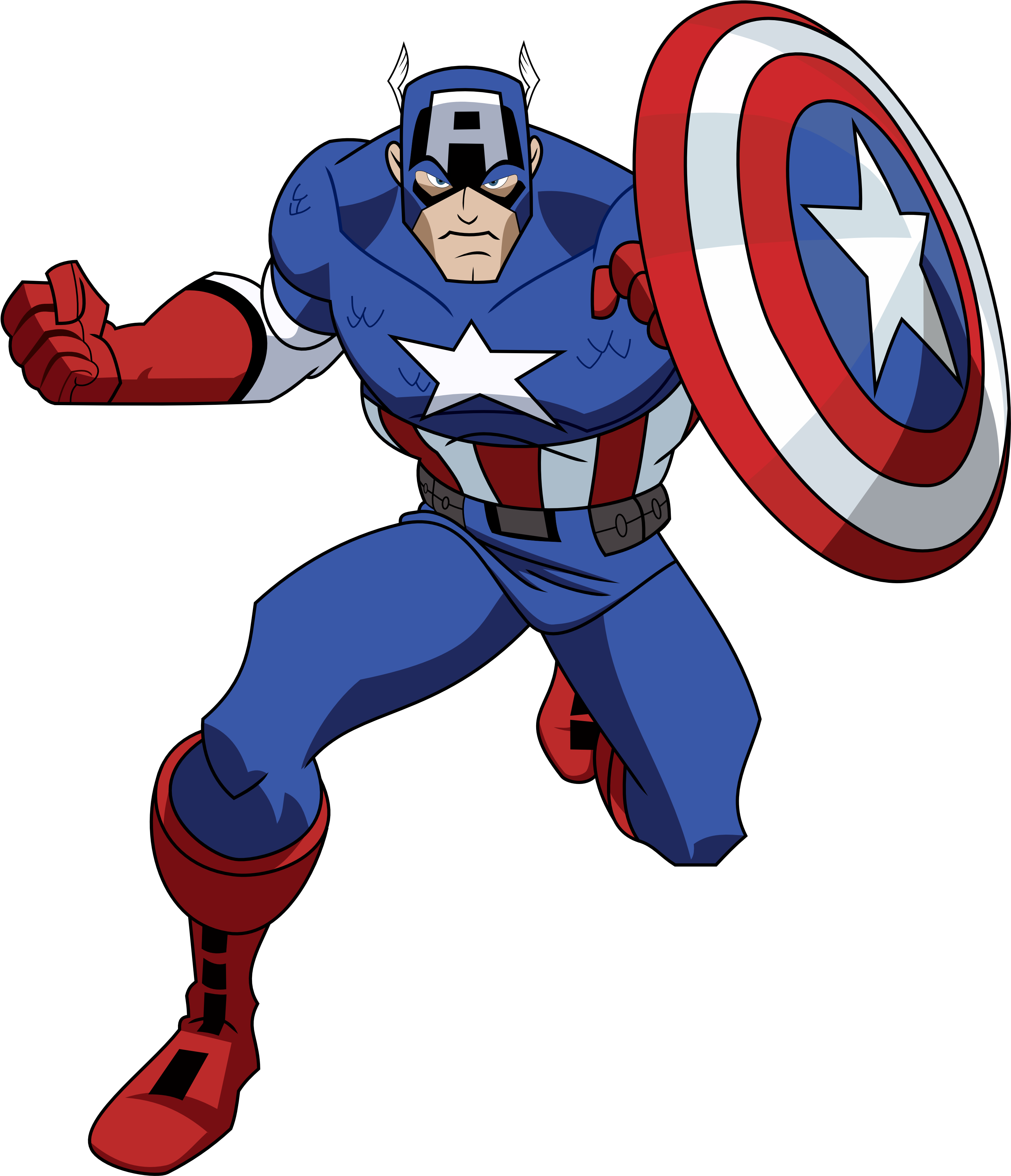 Captain America Clipart 9ipzkr9at - Avengers Earth's Mightiest Heroes Captain (4000x4000)