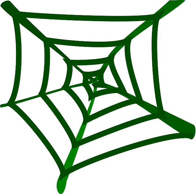 Icon, Spider, Web, Theme, Apps, Trap, Sticky - Green Spider Web Clipart (640x633)